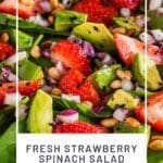 Fresh Strawberry Spinach Salad with Poppy Seed Dressing