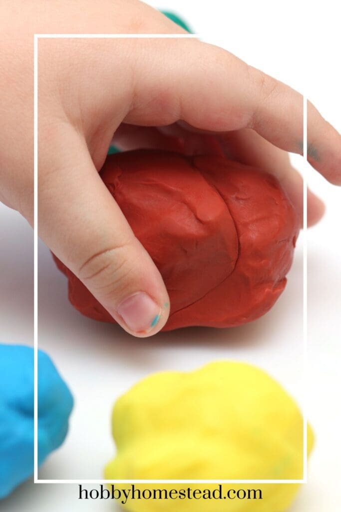 Toddler Playing with Dough