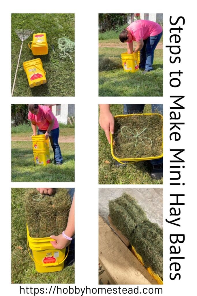 Steps to Make Mini Hay Bales