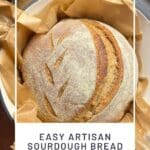 Easy Artisan Sourdough Bread (No-Knead) Recipe