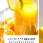 Homemade Orange Lemonade Fresh Squeezed Recipe